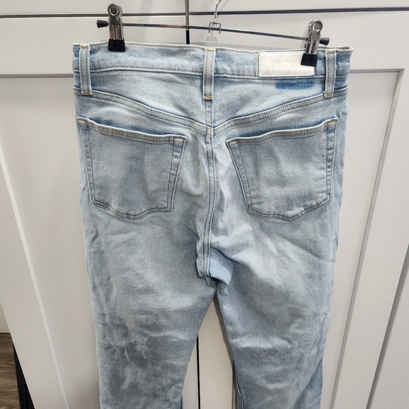 Re/Done 70s Stove Pipe High Rise Straight Leg Jeans Distressed 29 - Picture 9 of 13